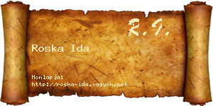 Roska Ida névjegykártya