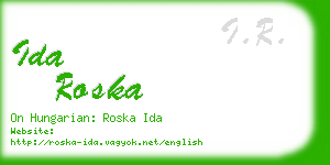 ida roska business card